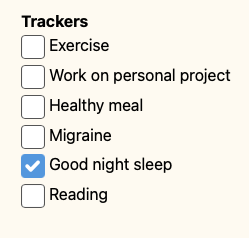 Example tracker